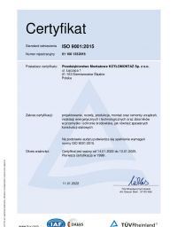 Certyfikat ISO 9001 PL
